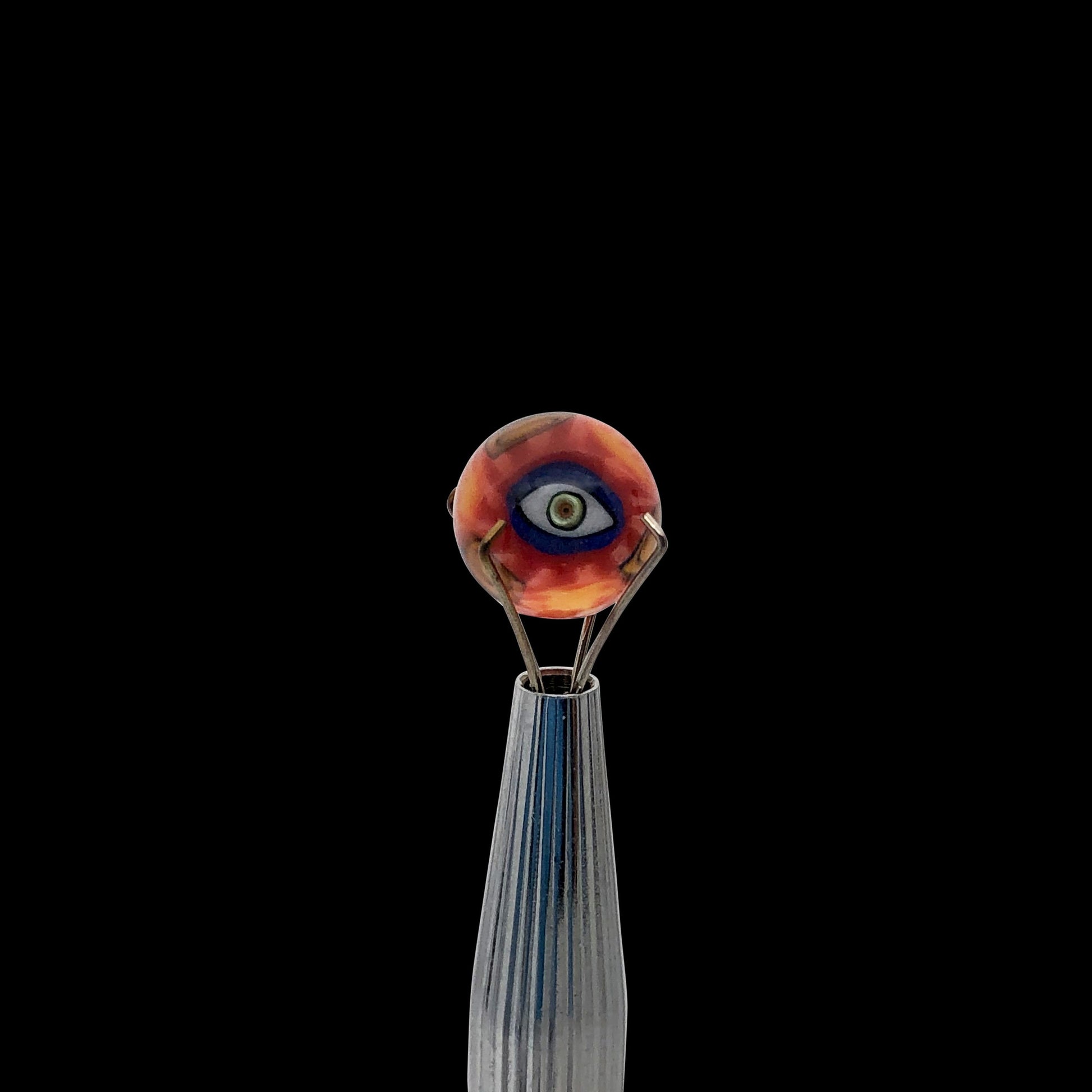 Banjo Glass Art - Orange/Brown Eyes Slurper Valve - OPS.com