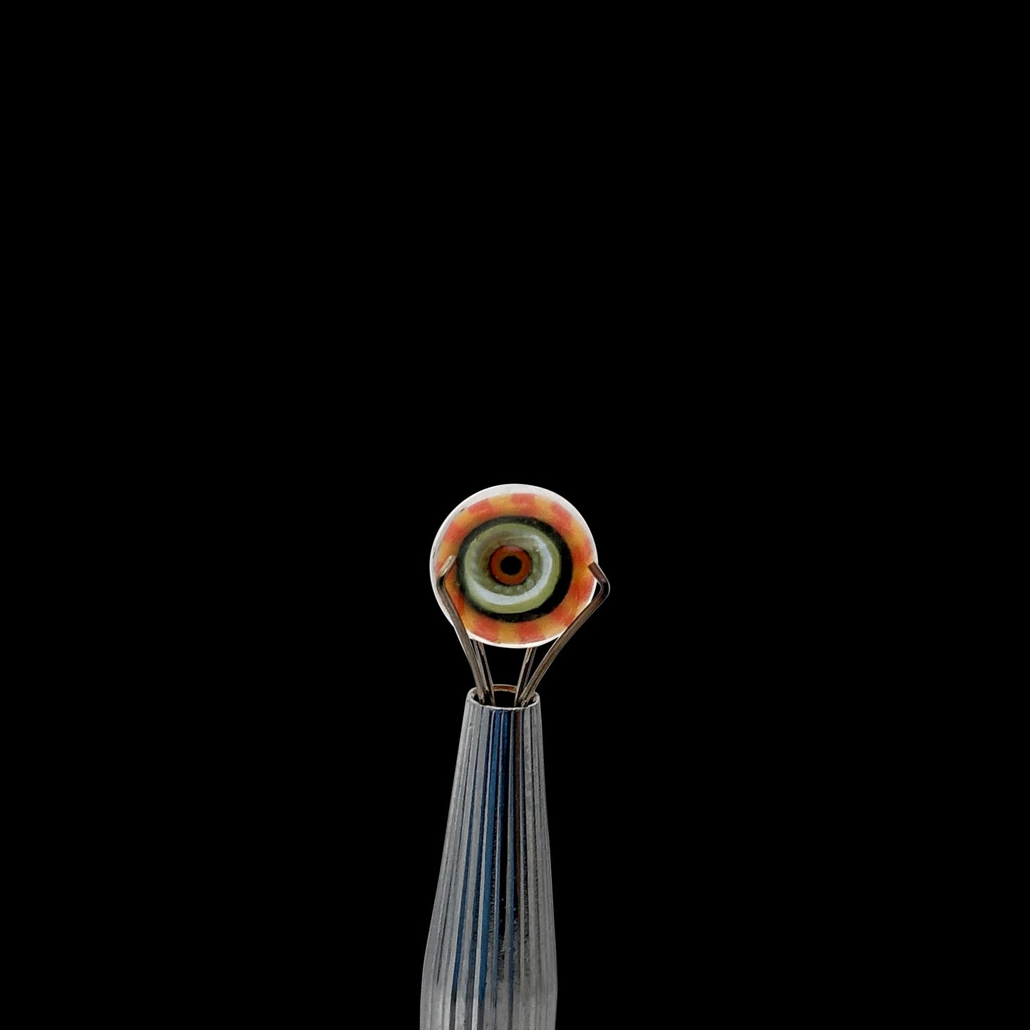 Banjo Glass Art - Orange/Yellow Eyes Pearl Size 8mm - OPS.com