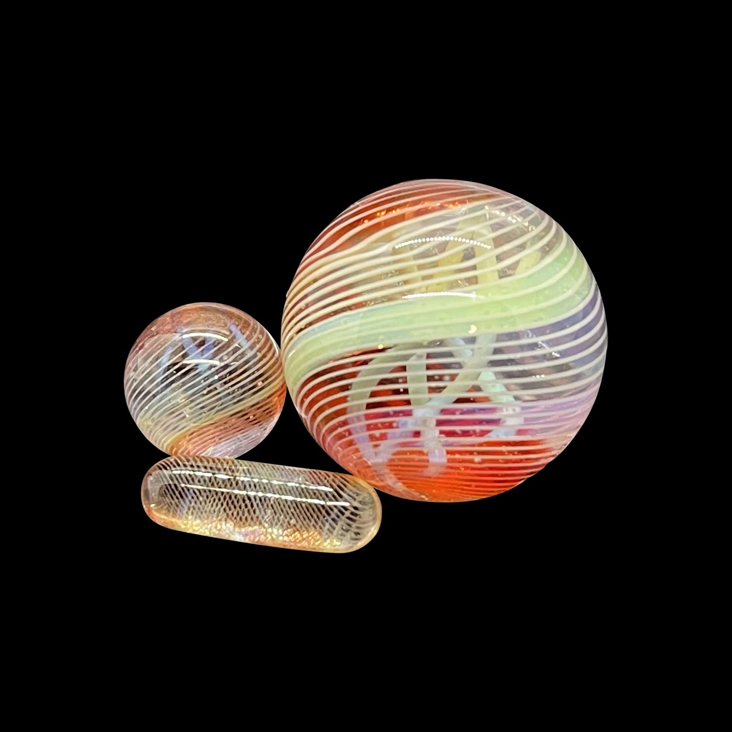 Brian Sheridan Glass - Slurper Set Pink Lollipop over Blue Slime - OPS.com