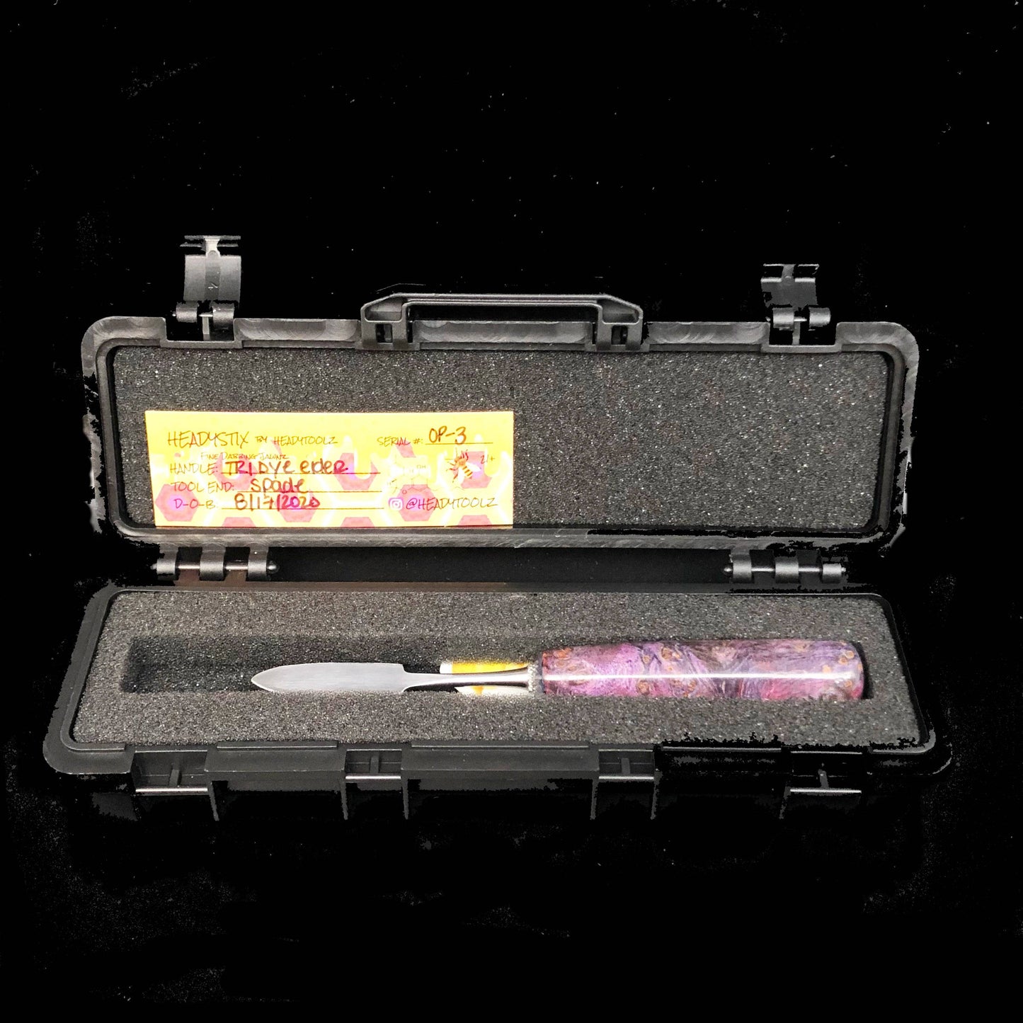Heady Toolz - Tri Dye Elder OP-3 Custom Dab Tool - OPS.com