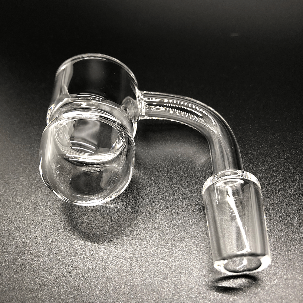 On Point Smoke- Round Bottom with Slash Guard Quartz 14mm Male - OPS.com