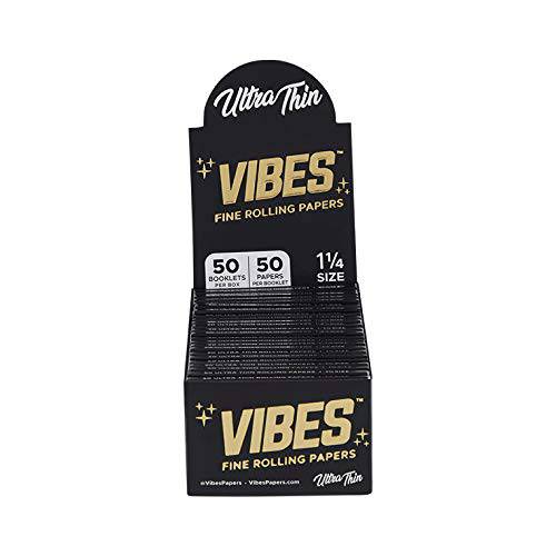 Vibes Rolling Papers 1.25 Inch Size 3 Pack of Booklet 50pc Each Natural Hemp and Arabic Gum Chlorine Free, Hemp, Rice and Ultra-Thin (Ultra-Thin) - OPS.com