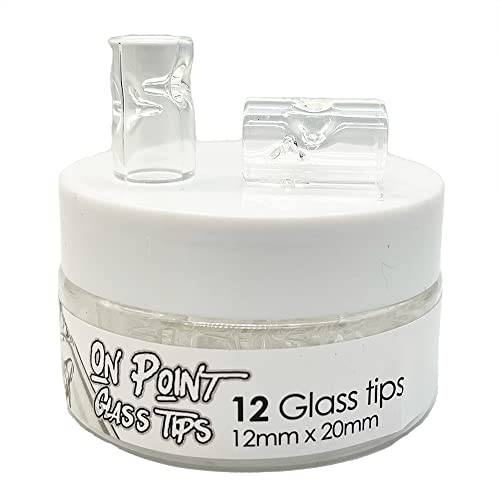 12-Pack Glass Filter Tips Re-Useable Perfect Size for Rolling Backwoods and Joints by Onpointsmoke - OPS.com