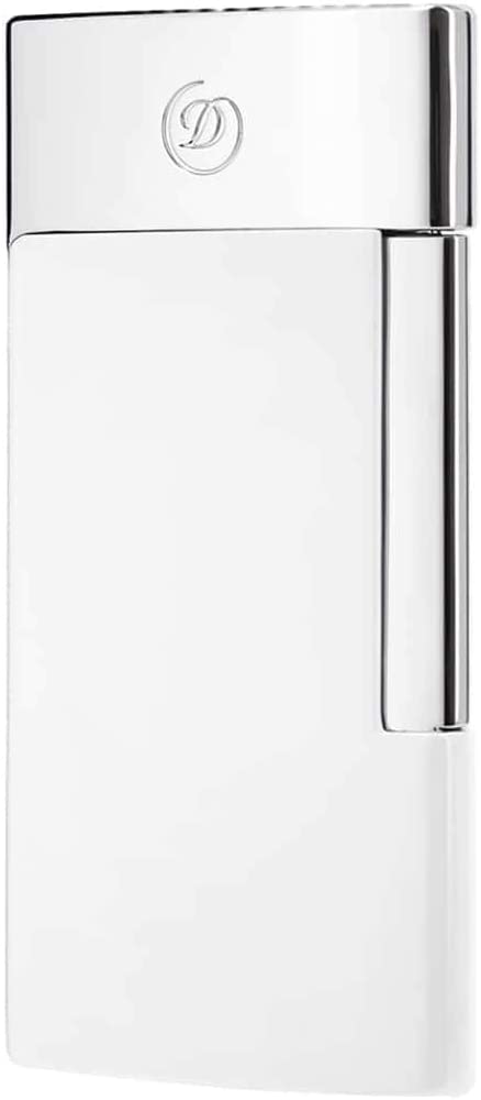 S.T Dupont- S.T Dupont Lighter E-Slim 7 Chrome with White Finish - OPS.com