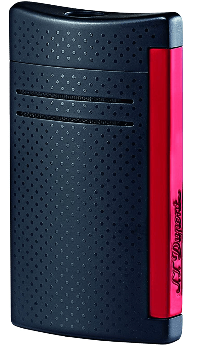 S.T Dupont- S.T Dupont Lighter MaxiJet Black with Red Finish w/Gas - OPS.com
