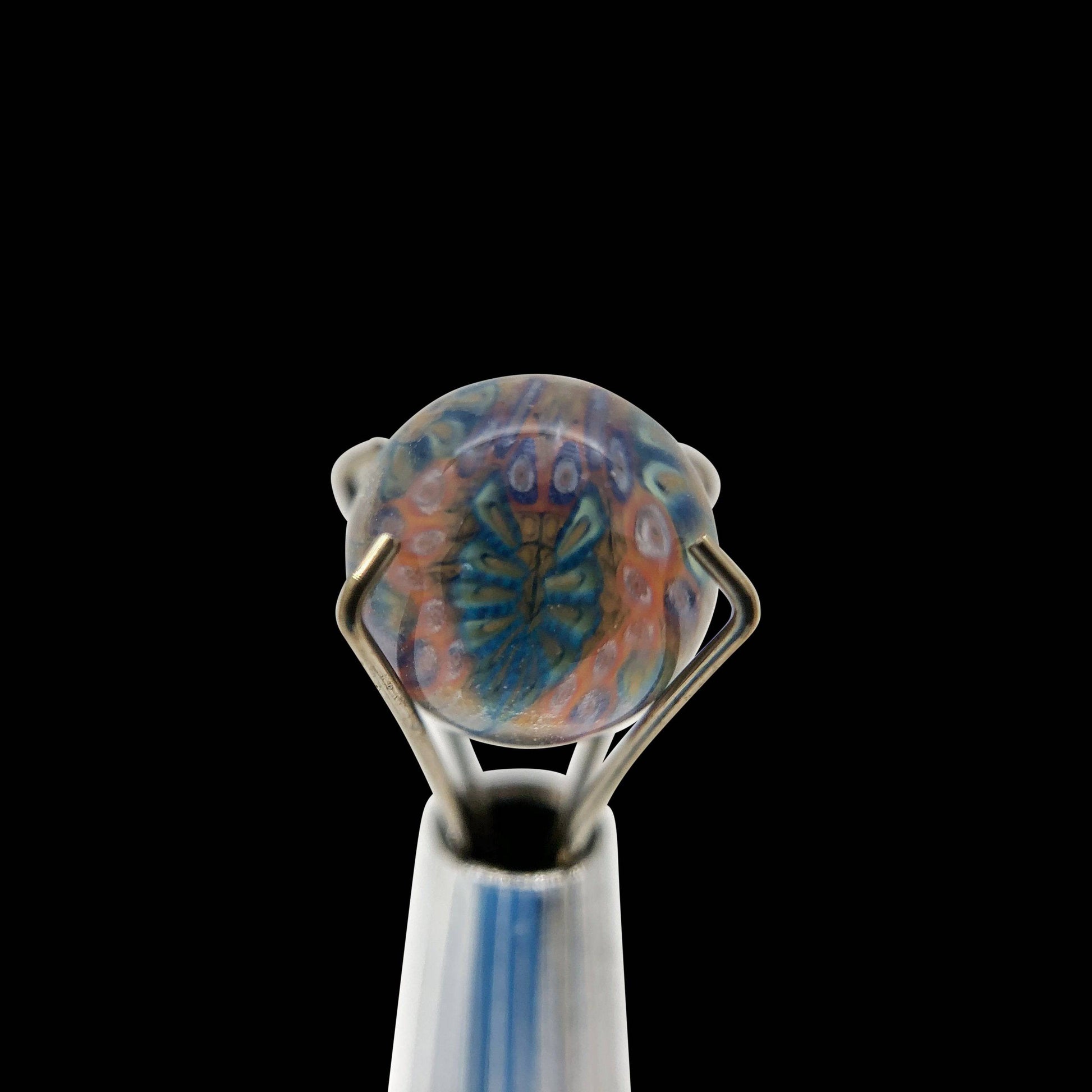 Banjo Glass Art -"Vision Cane Eyes 2" Pearl Size 7mm-7.25mm - OPS.com