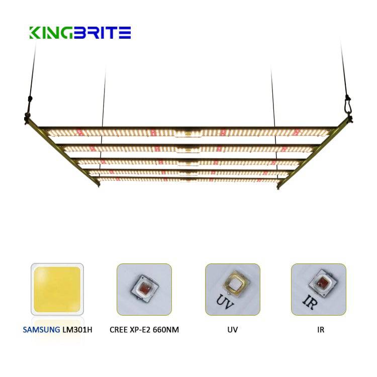 KingBrite W55 600W LM301H+Cree XPE2 660nm 730nm LG UV Full Spectrum Grow Light Bar - OPS.com