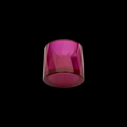 On Point Gems- Faceted Insert in Ruby Size 18.5 mm x 16 mm - OPS.com