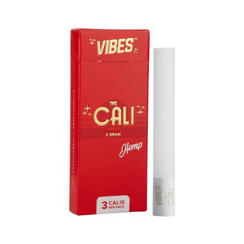 The Cali by VIBES Rolling Papers Pre Rolled Cones Cylindrical Shape 13mm (2g)- 3 per Pack - OPS.com
