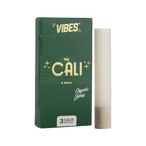 The Cali by VIBES Rolling Papers Pre Rolled Cones Cylindrical Shape 15mm (3g)- 3 per Pack - OPS.com