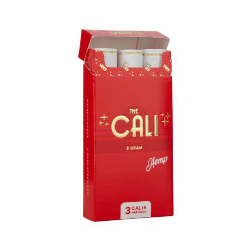 The Cali by VIBES Rolling Papers Pre Rolled Cones Cylindrical Shape 15mm (3g)- 3 per Pack - OPS.com