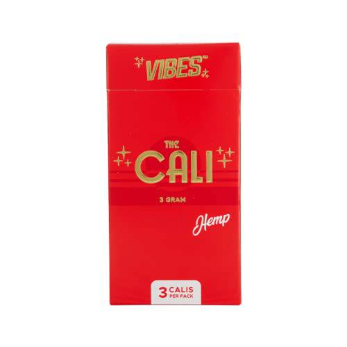 The Cali by VIBES Rolling Papers Pre Rolled Cones Cylindrical Shape 15mm (3g)- 3 per Pack - OPS.com