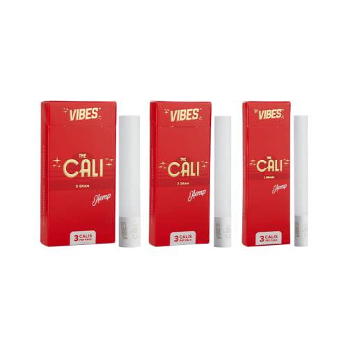 The Cali by VIBES Rolling Papers Pre Rolled Cones Cylindrical Shape 15mm (3g)- 3 per Pack - OPS.com