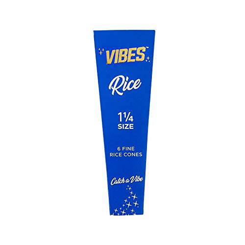 Vibes Organic Hemp Paper with Natural Arabic Gum - Rice Slim Unrefined Ultra Thin 1.25 Inch - Chlorine Free Technology - King Size Rolling Papers 3 Pack & 33pc - OPS.com