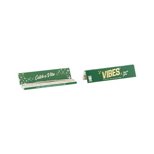 Vibes Rolling Papers King Size Booklet 33pc, Organic Hemp Paper with Natural Arabic Gum, Chlorine Free Technology- 3 Pack - OPS.com