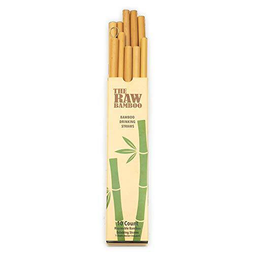 Reusable Bamboo Straws 10 Count w/Brush - OPS.com
