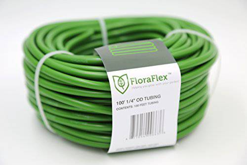 FloraFlex 760456 100-ft. 1/4" OD Tubing (1-Pack), 3/16" ID, Green - OPS.com