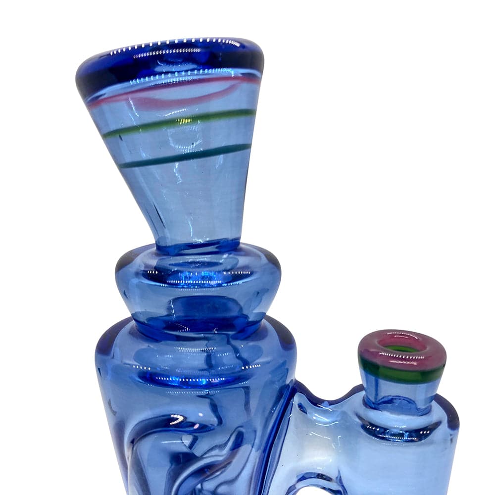 Rycrafted Glass - 2020 Recycler in Blue Dream Base with Multi-Stripes - OPS.com