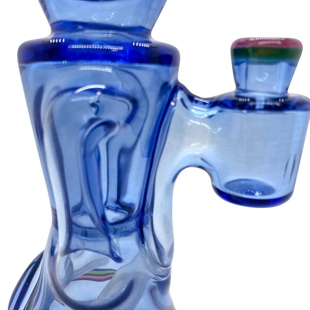 Rycrafted Glass - 2020 Recycler in Blue Dream Base with Multi-Stripes - OPS.com